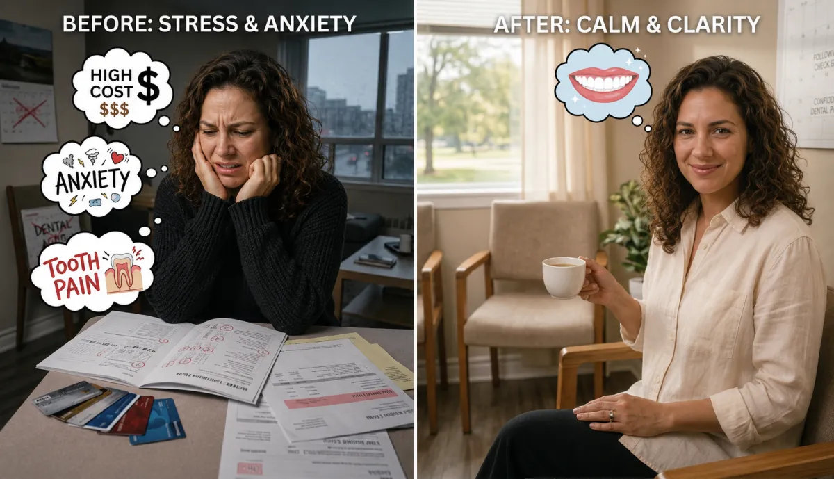 Before and after dental anxiety becoming calm clarity